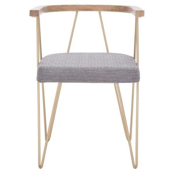 Safavieh Krissy Hairpin Leg Dining Chair, Gold & Grey, 2PK - SFV5736A-SET2