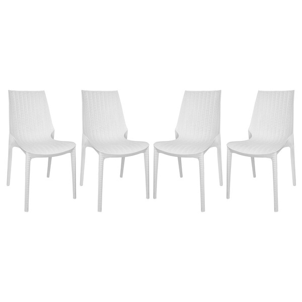 Kd Americana Kent Outdoor Dining Chair, White, 4PK - KD3042436