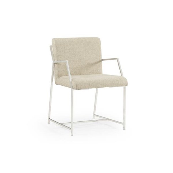 Bassett Bassett 5470-DR-810 Polygon Dining Chair  Stainless Steel & Dark Gray - 23 x 20 x 32.5 in. - Set of 2 - 5470-DR-810