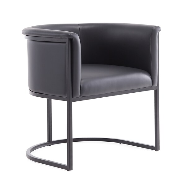 Manhattan Comfort Cosmopolitan Dining Chair in Black Set of 2 - 2-DC044-BK