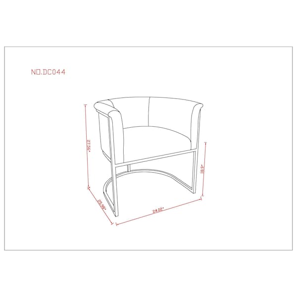 Manhattan Comfort Cosmopolitan Dining Chair in Black Set of 2 - 2-DC044-BK