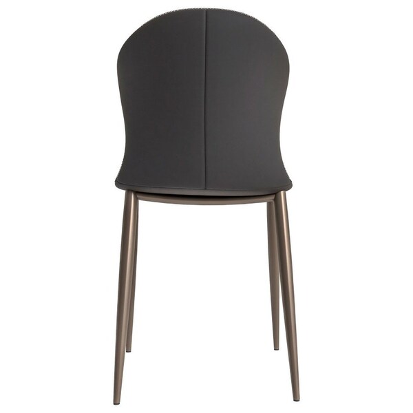 Leisuremod Mosaic Collection Modern Dining Chair in Charcoal Fabric, 4PK - MC44CH4