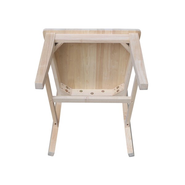 International Concepts Elle Solid Wood Splat Back Dining Chairs - Set of 2 - Unfinished - CI-68P