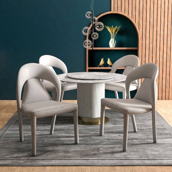 Leisuremod Solace Series Modern Dining Chair in Light Grey - SC49LGR