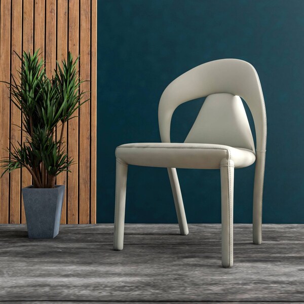 Leisuremod Solace Series Modern Dining Chair in Light Grey - SC49LGR