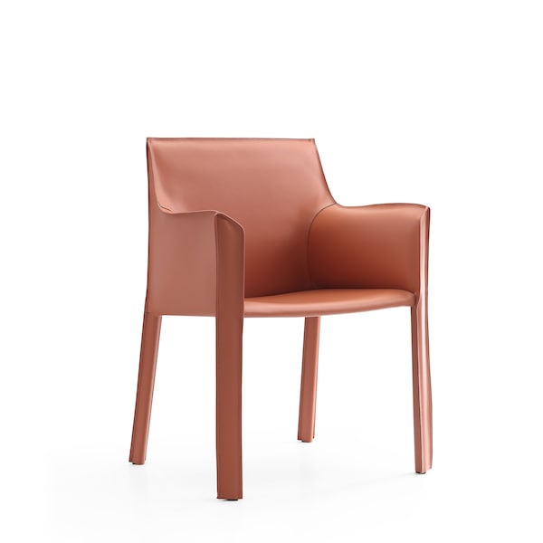 Manhattan Comfort Vogue Arm Chair in Clay (Set of 2) - 2-DC033-CY