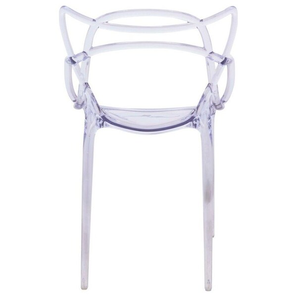 Leisuremod Milan Modern Wire Design Chair, Clear - MW17CL