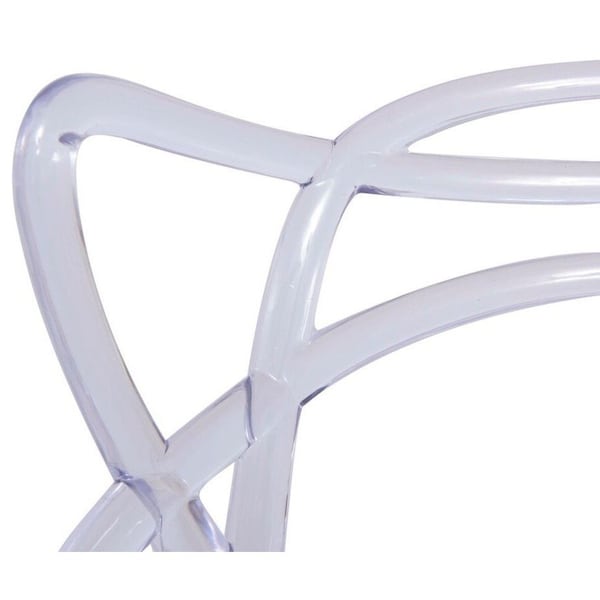 Leisuremod Milan Modern Wire Design Chair, Clear - MW17CL