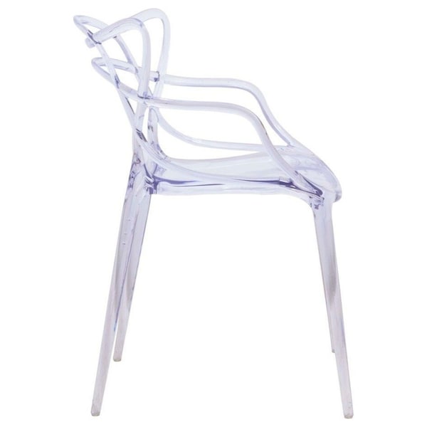 Leisuremod Milan Modern Wire Design Chair, Clear - MW17CL