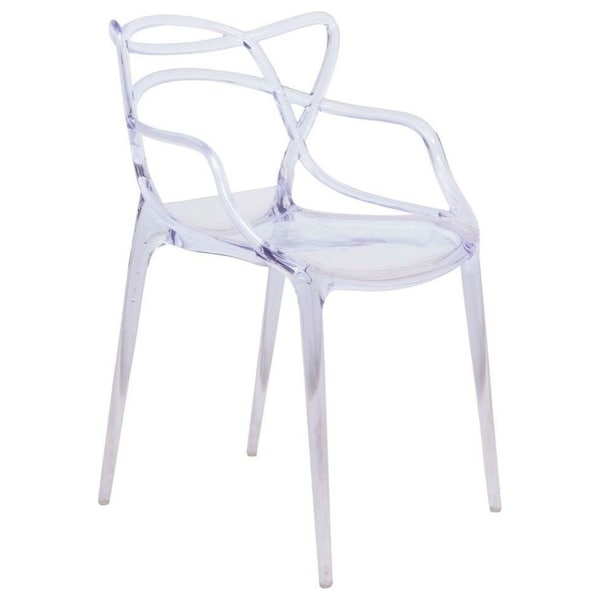 Leisuremod Milan Modern Wire Design Chair, Clear - MW17CL