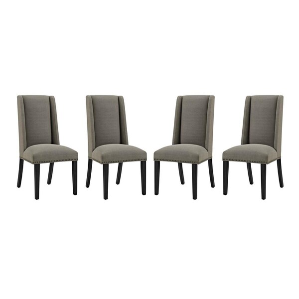 Modway Furniture Baron Fabric Dining Chair, Granite - Set of 4 - EEI-3503-GRA