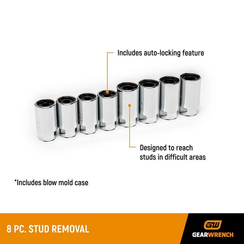 GEARWRENCH SAE/Metric Stud Removal Set (8-Piece) - 41760D