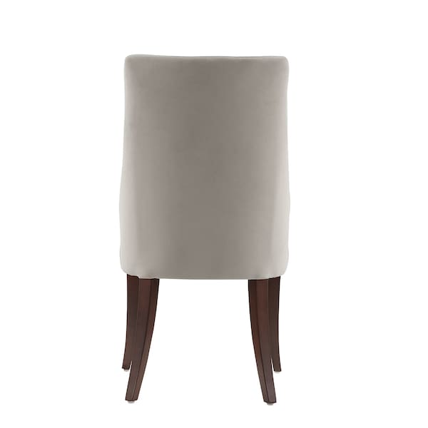 Manhattan Comfort Connie Dining Chair in Light Grey - Set of 4 - 2-DC095-LG