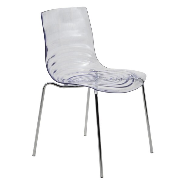 Kd Americana 31.50 x 19.50 x 18.50 in. Astor Water Ripple Design Dining Chair, Clear - KD3026957