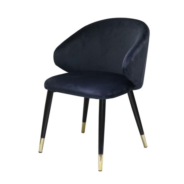 Homeroots Blue Velvet Dining Chairs - Set of 2 - 472236