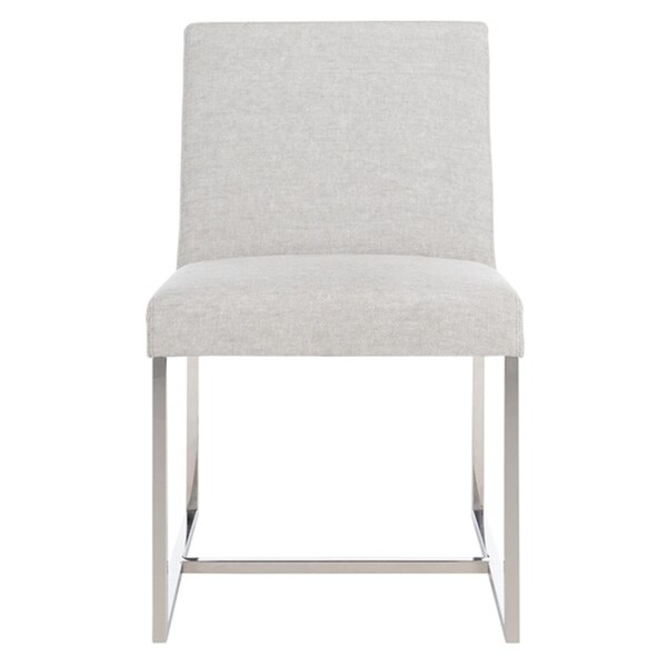 Safavieh Lombardi Chrome Dining Chair, Grey & White - KNT4105A