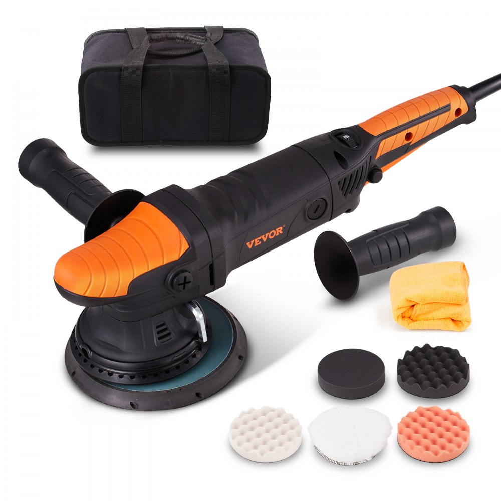 DEKOPRO 6-Inch Dual Action Polisher - Variable Speed Car Buffer With 4 Pads