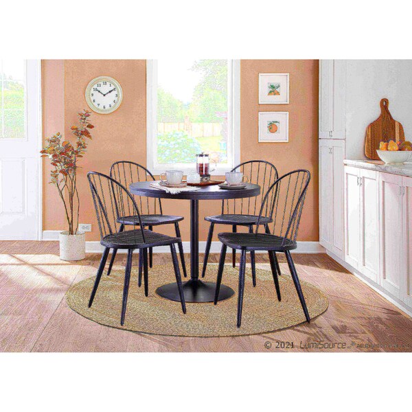 Lumisource Riley High Back Chair - Set of 2 PR - CH-RILEYHB BKBK2