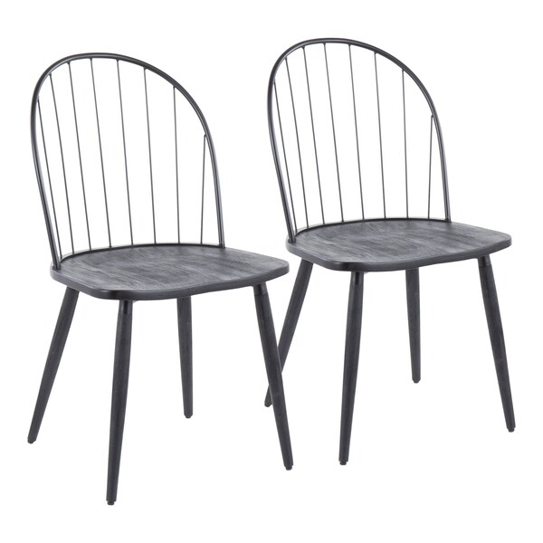 Lumisource Riley High Back Chair - Set of 2 PR - CH-RILEYHB BKBK2