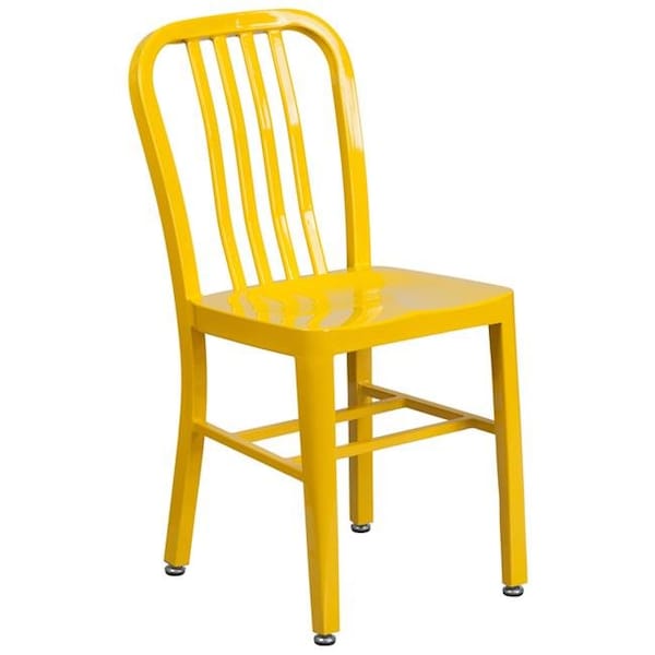 Alston Quality Alston Quality FM2700Y Metal Dining Chair; Yellow - FM2700Y
