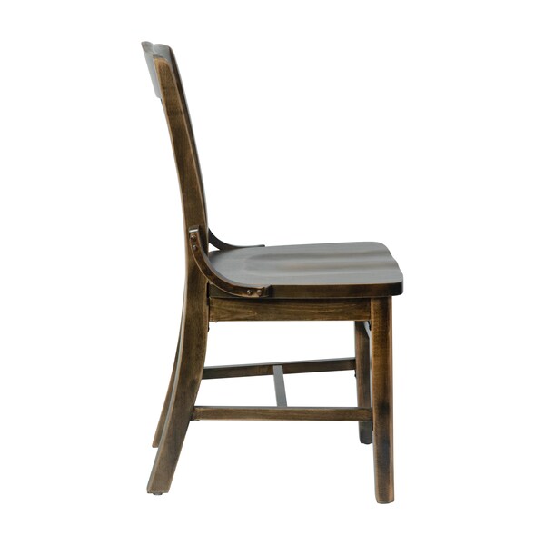 Flash Furniture HERCULES School House Back Antique Copper Wood Restaurant Chair - XU-DG-W0006-ANTCPR-GG