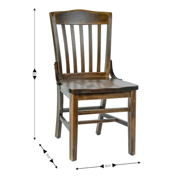Flash Furniture HERCULES School House Back Antique Copper Wood Restaurant Chair - XU-DG-W0006-ANTCPR-GG