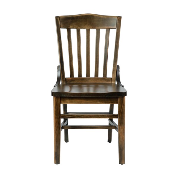 Flash Furniture HERCULES School House Back Antique Copper Wood Restaurant Chair - XU-DG-W0006-ANTCPR-GG