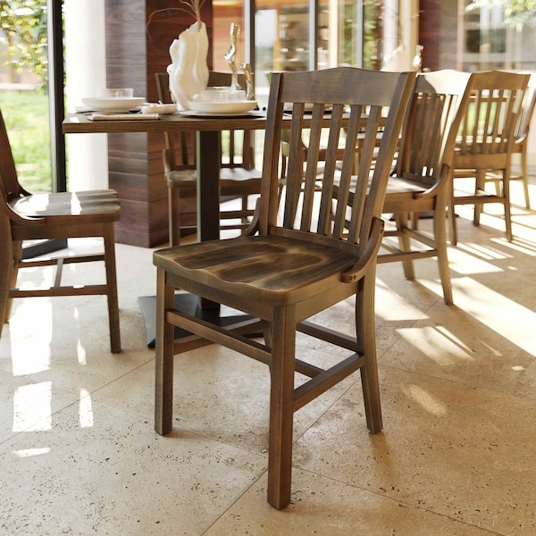 Flash Furniture HERCULES School House Back Antique Copper Wood Restaurant Chair - XU-DG-W0006-ANTCPR-GG