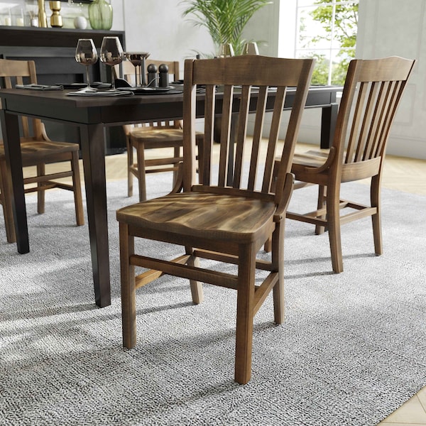 Flash Furniture HERCULES School House Back Antique Copper Wood Restaurant Chair - XU-DG-W0006-ANTCPR-GG
