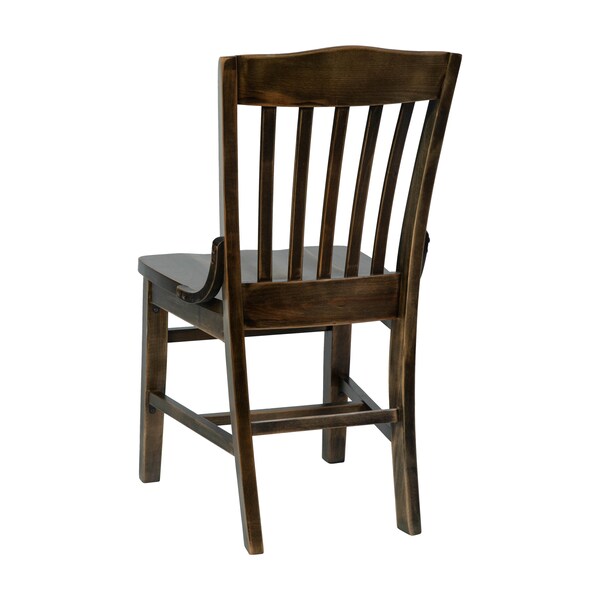 Flash Furniture HERCULES School House Back Antique Copper Wood Restaurant Chair - XU-DG-W0006-ANTCPR-GG