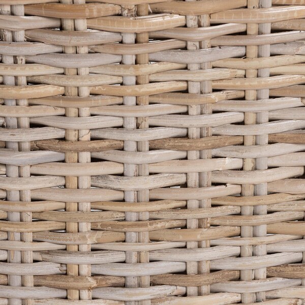 Bali & Pari Barossa Bohemian Grey Kubu Rattan and Mahogany Wood Dining Chair - 245-13711-ZORO