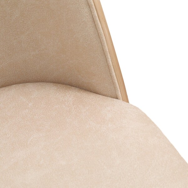 Leisuremod Tule Dining Chair with Leather Seat & White Steel Frame, Walnut/Light Brown, 2PK - TWCWN18LBR2