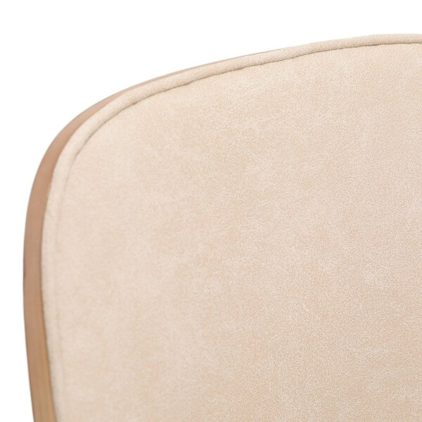Leisuremod Tule Dining Chair with Leather Seat & White Steel Frame, Walnut/Light Brown, 2PK - TWCWN18LBR2