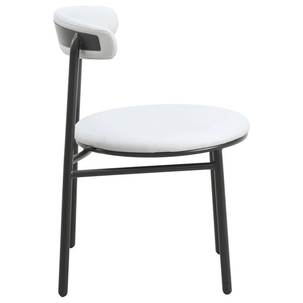 Leisuremod Lume Modern Dining Side Chair in Polyester with Black Steel Frame in Grey, 2PK - LC20GR2