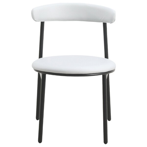 Leisuremod Lume Modern Dining Side Chair in Polyester with Black Steel Frame in Grey, 2PK - LC20GR2