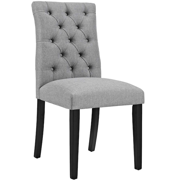 Modway Furniture 37.5 H x 24.5 W x 18.5 L in. Duchess Fabric Dining Chair, Light Gray - EEI-2231-LGR