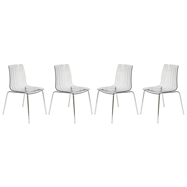 Kd Americana Ralph Dining Chair, Clear, 4PK - KD3026959