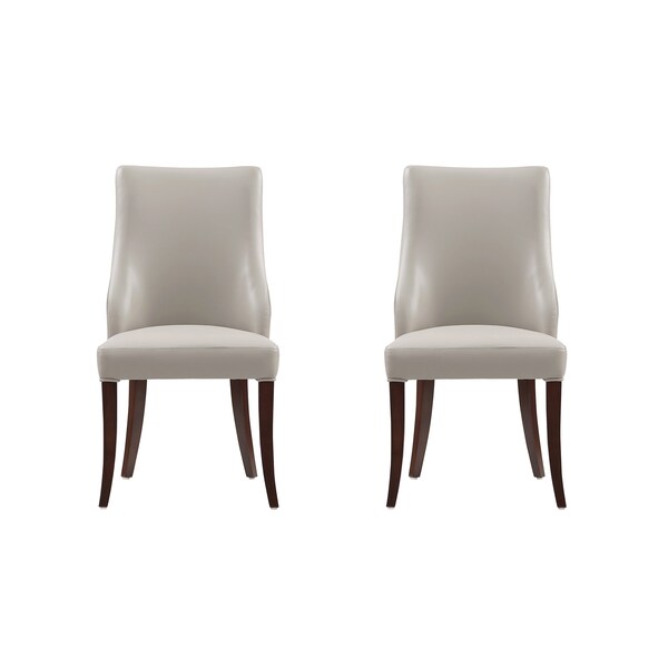 Manhattan Comfort Connie Dining Chair in Light Grey - Set of 2 - DC095-LG