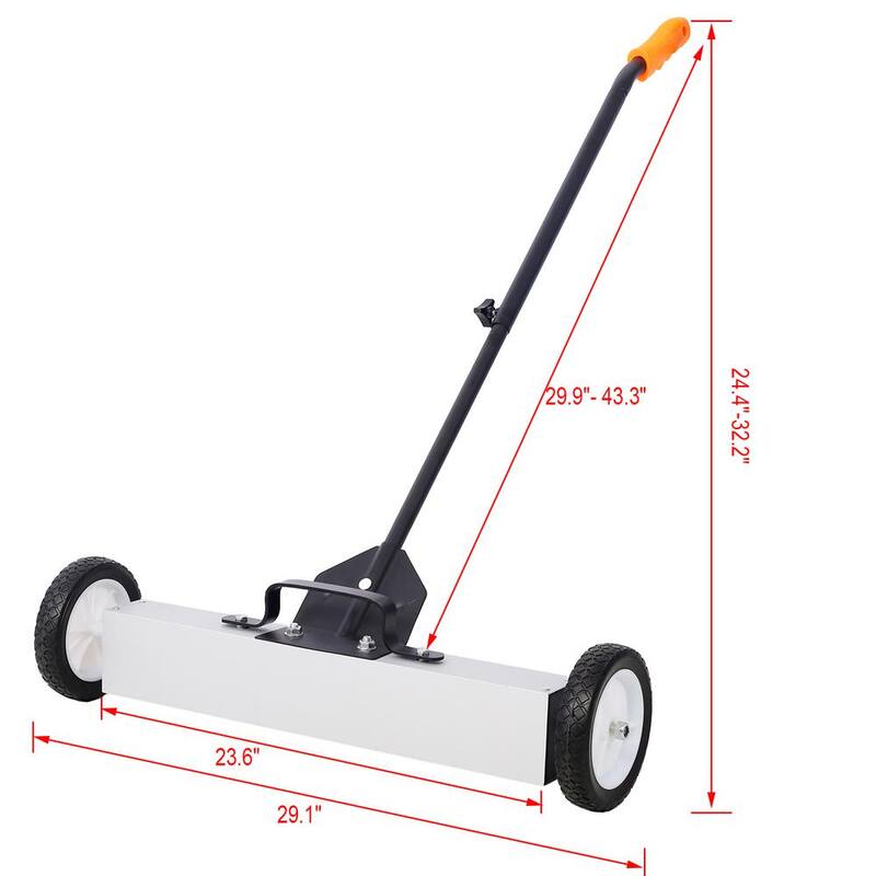 Tatayosi Rolling Magnetic Pick-Up Sweeper, Heavy-Duty Push-Type with Release, for Nails Needles Screws Collection - P-DJ-77096