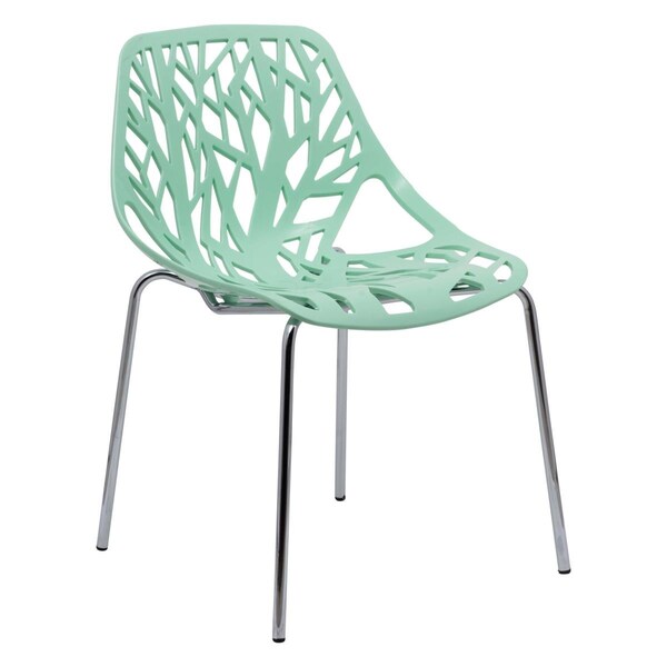 Kd Americana Modern Asbury Dining Chair with Chromed Legs - Mint - KD2609676