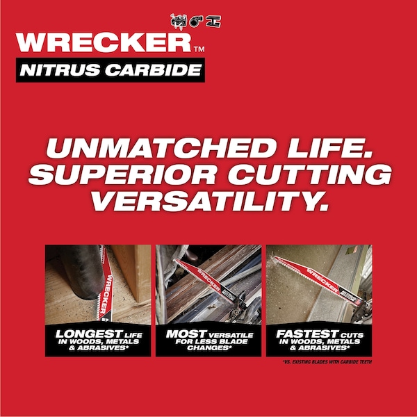 Milwaukee Tool 9" L x All-Purpose Cutting 9" The WRECKER™ with NITRUS CARBIDE™ 1PK - 48-00-5272