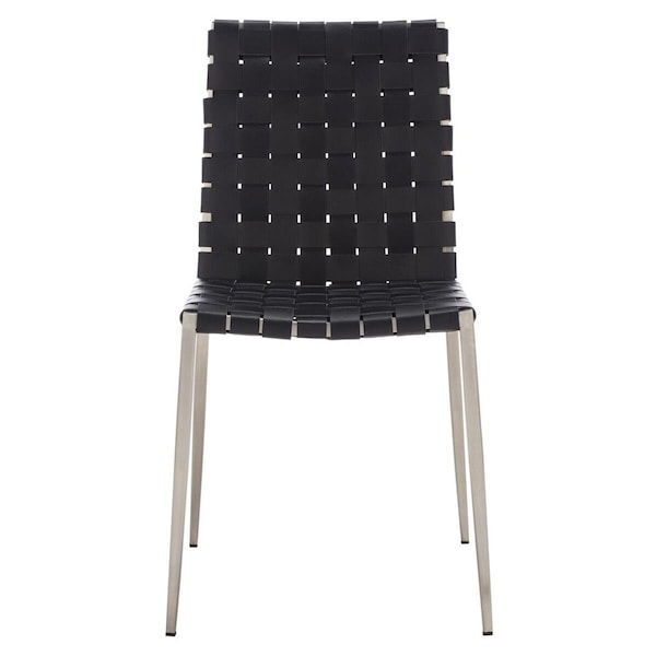 Safavieh Rayne Woven Dining Chair, Black & Silver, 2PK - DCH3006E-SET2
