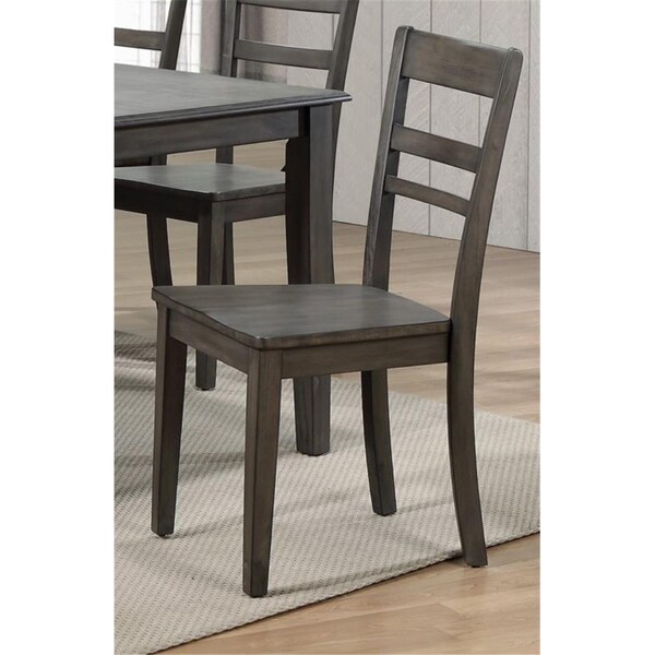 Sunset Trading Shades of Gray Slat Back Dining Chair - DLU-EL-C200-2