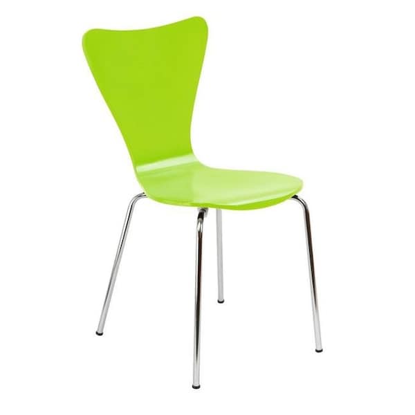 Doba-Bnt 34 x 17 in. Bent Ply Chair; Lime Green - SA366198