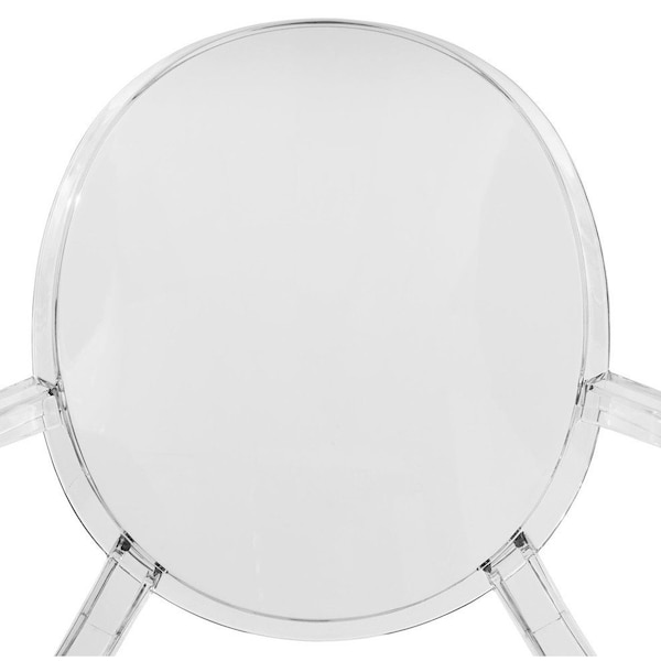 Leisuremod Carroll Modern Acrylic Chair, Clear, 4PK - GC22CL4
