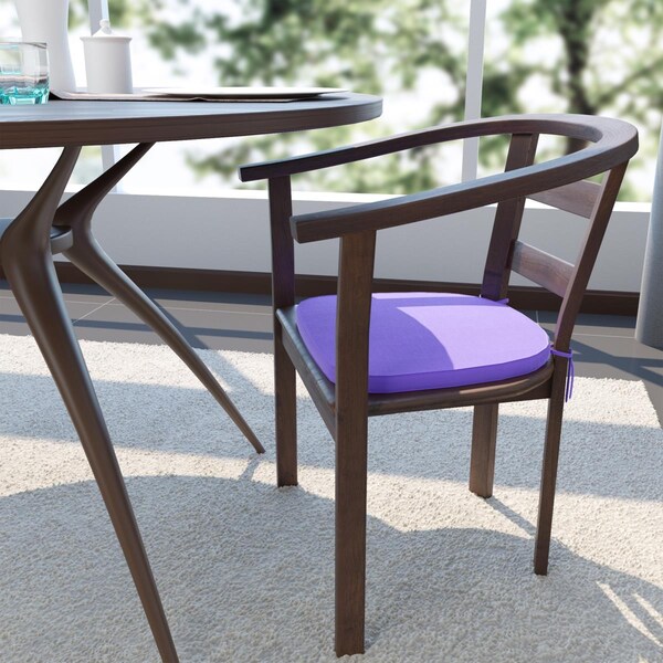Kd Americana 15.5 x 15.5 x 1.75 in. Modern Dining Chair Cushion Pads, Purple - KD3042448