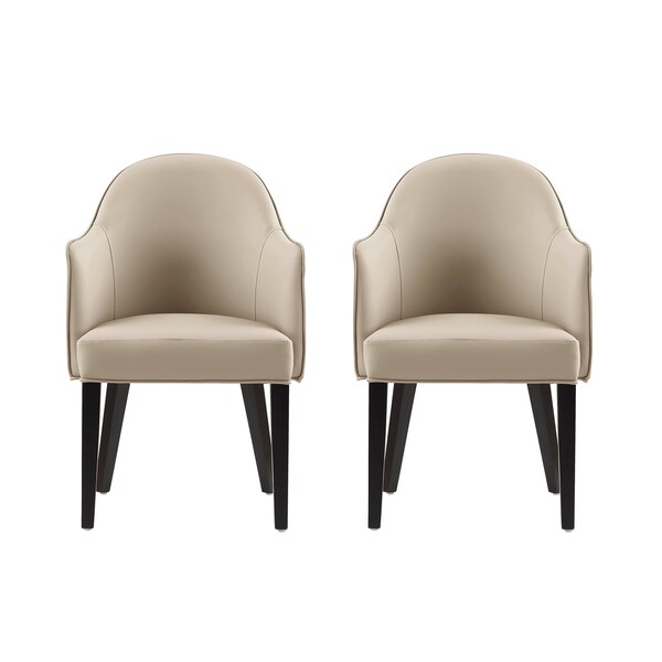 Manhattan Comfort Hillman Dining Armchair in Sand - Set of 2 - 2-DC087AR2-SD