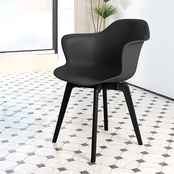 Lagoon Indoor Penguin Resin Dining Chair with Polypropylene Legs, 4PK - 7067K5-SDTOS