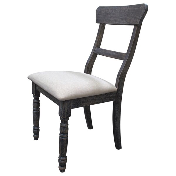 Kd Gabinetes Selena Transitional Side Chairs, Weathered Grey - Set of 2 - KD2194443