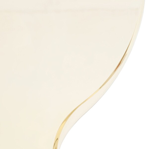 Leisuremod Modern Oyster Transparent Side Dining Side Chair with White Base in Amber, 4PK - OCW-17A4